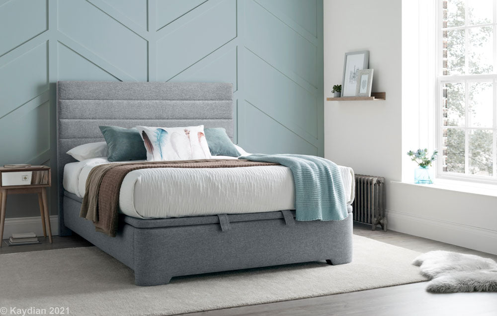 Appleby Storage Bed - Available in Pendle Slate Fabric or Marbella Grey Fabric