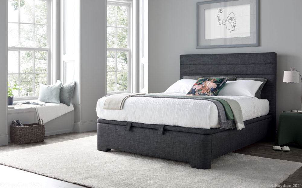 Appleby Storage Bed - Available in Pendle Slate Fabric or Marbella Grey Fabric