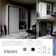 Load image into Gallery viewer, Vision Wardrobe Various Sizes - Available in White, Black or Grey
