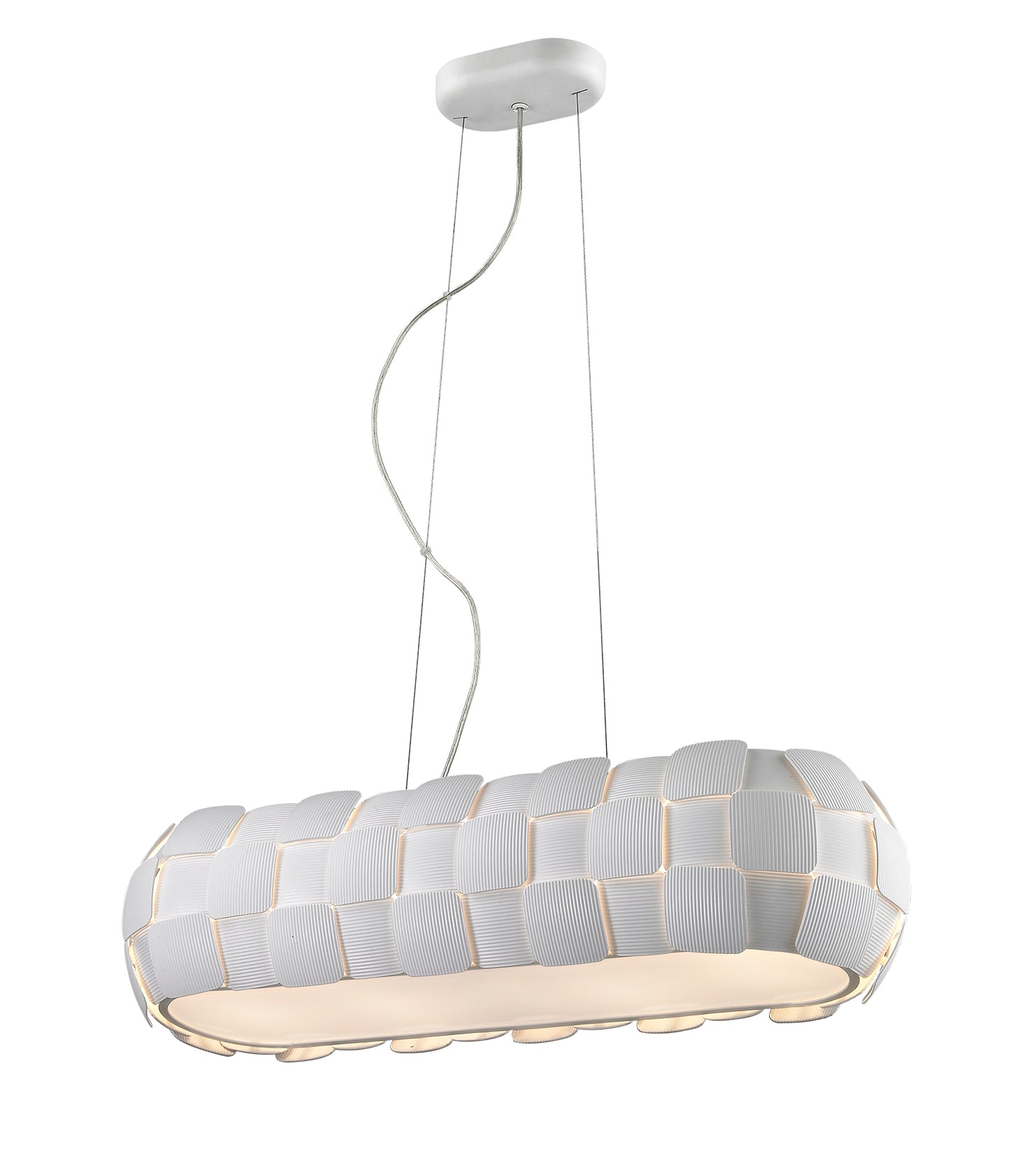 Cypress White Oblong 4 Light Ceiling Light