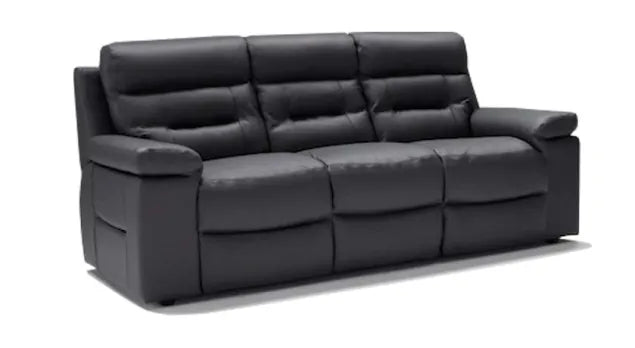 Amalfi Leather Sofa - Available in Dark Grey or Light Grey