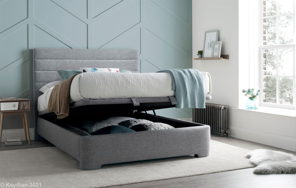 Appleby Storage Bed - Available in Pendle Slate Fabric or Marbella Grey Fabric