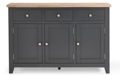 Bordeaux Dark Grey SideBoard - 40cm D x 128cm W x 86cm H