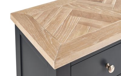 Bordeaux Dark Grey SideBoard - 40cm D x 128cm W x 86cm H