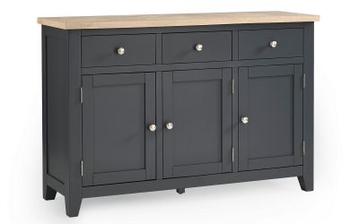 Bordeaux Dark Grey SideBoard - 40cm D x 128cm W x 86cm H