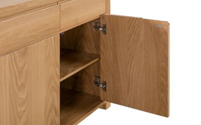 Curve Oak SideBoard - 40cm D x 130cm W x 85cm H