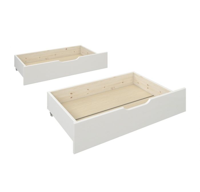 FB Set of Under Bed Drawers - White, Natural Pine or Grey