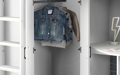 Zeus Highsleeper - All White, Anthracite or WoodGrain & Anthracite - Mattress Option