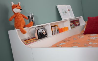 Jupiter Midsleeper - Available in White, Anthracite or Grey Oak - Mattress option