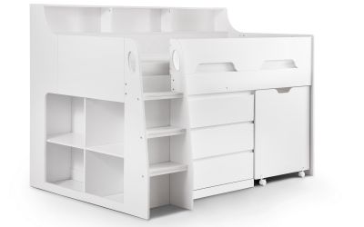 Jupiter Midsleeper - Available in White, Anthracite or Grey Oak - Mattress option