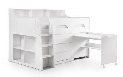 Jupiter Midsleeper - Available in White, Anthracite or Grey Oak - Mattress option
