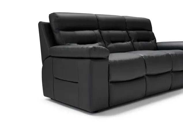 Amalfi Leather Sofa - Available in Dark Grey or Light Grey