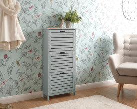 Bergen 3 Tier Shoe Cabinet - Available in White or Grey