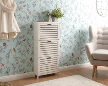 Load image into Gallery viewer, Bergen 3 Tier Shoe Cabinet - Available in White or Grey
