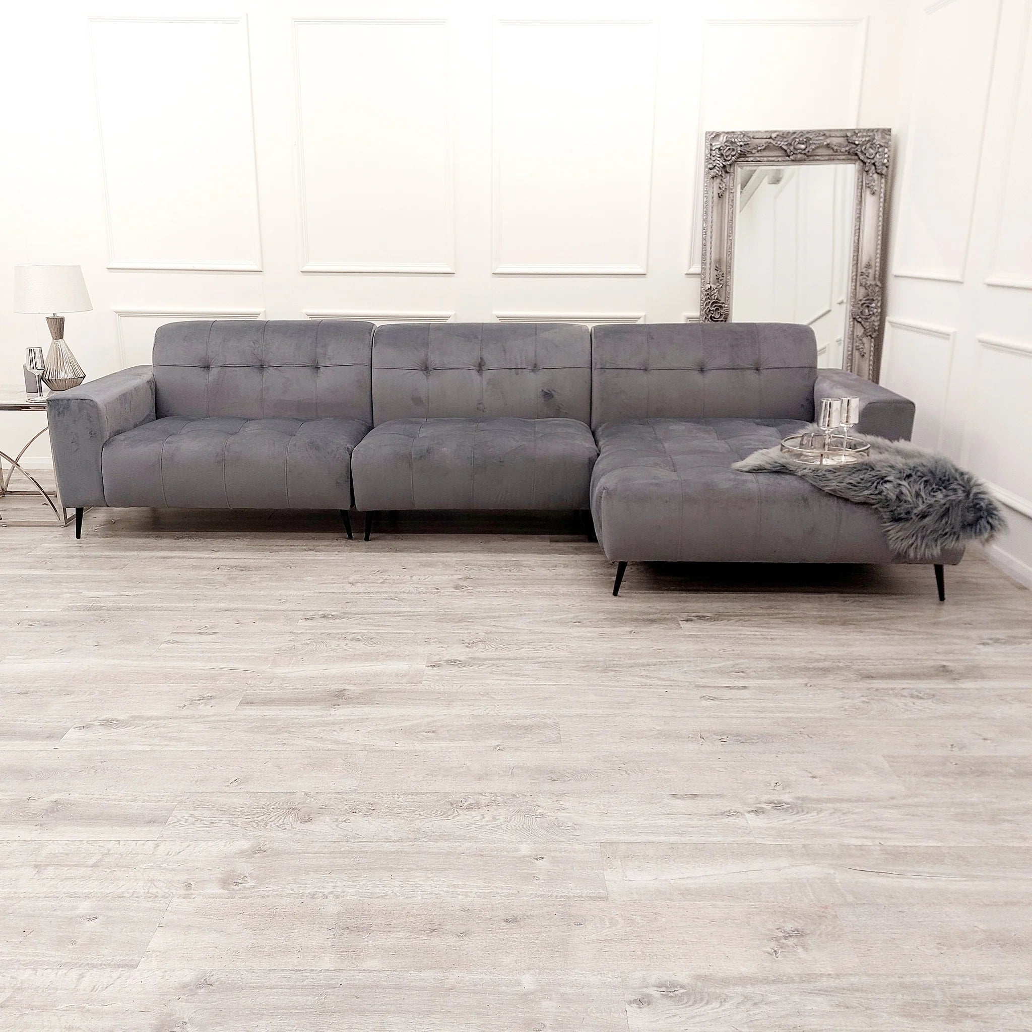 Oslo Cinema Sofa - Available in 2 or 3 Piece - Steel Grey, Burnt Orange, Marine Blue & Dark Suede (Bison Black)