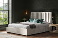 Bramley Velvet Ottoman/Storage Bed - Light Grey or Mid Grey Colour Option - Available in Double, Kingsize or SuperKing