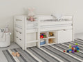 Noomi Solid Wood Shorty Midsleeper - White