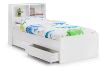 Load image into Gallery viewer, Stylish Manhattan Bookcase Bed - White - Optional Underbed Drawer
