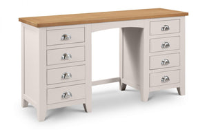 Richmond Twin Pedestal Dressing Table - Elephant Grey
