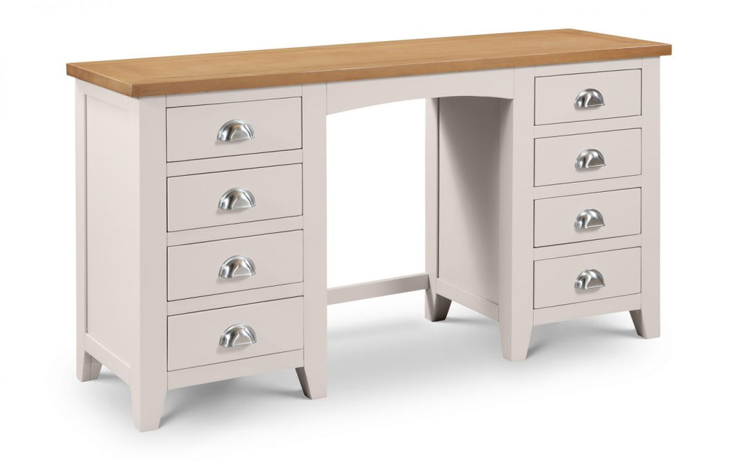 Richmond Twin Pedestal Dressing Table - Elephant Grey