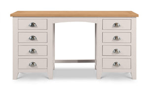 Richmond Twin Pedestal Dressing Table - Elephant Grey