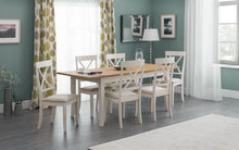 Load image into Gallery viewer, Davenport Extending Dining Set - White &amp; Oak - 90cmD x 150(-189)cmW x 74.5cmH
