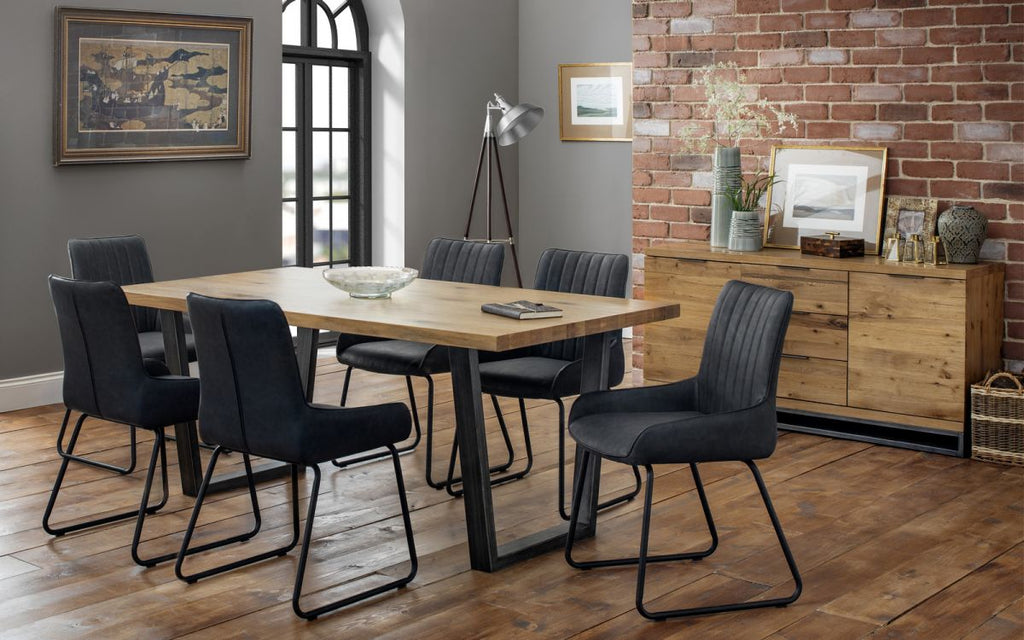 Brooklyn Dining Table - Oak - 98cm D x 180cm W x 75.5cm H