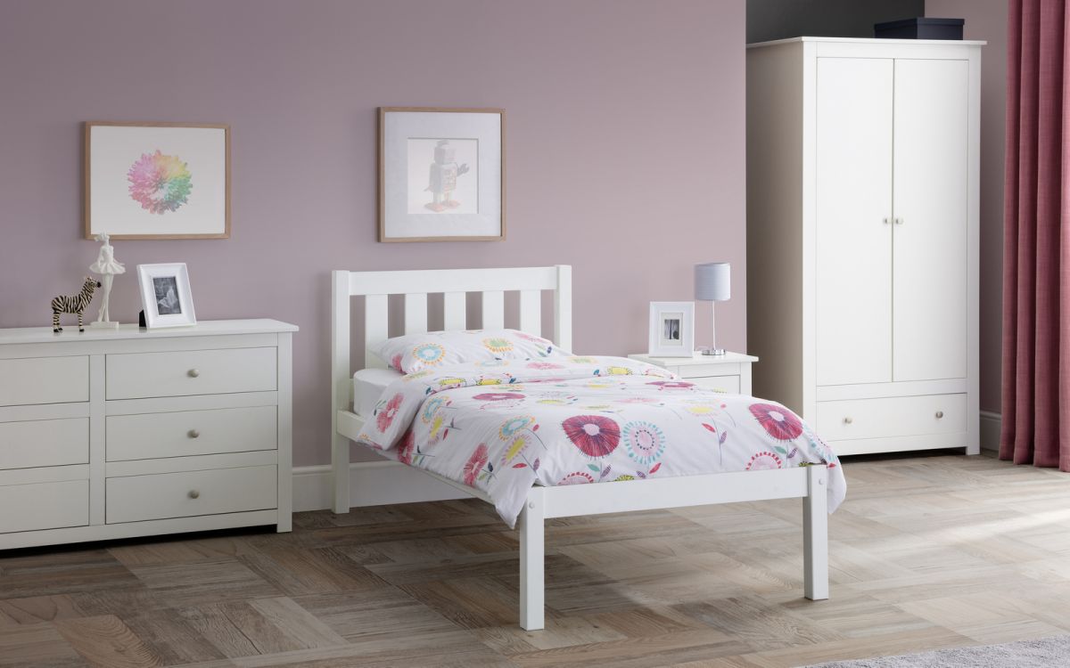 Contemporary Luna Bed - Single or Double - Available in Dove Grey, Surf White or Anthracite Grey&nbsp;