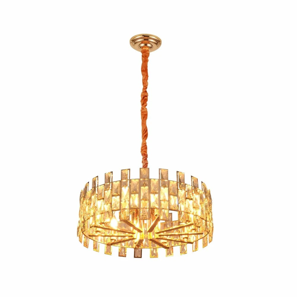 Saturn Coffin Stone Gold Metal Castle Type Chandelier Ceiling Light E14 Round or Island - Round 580 mm.  - Island or Round Shaped - 2 Size Options