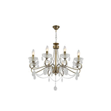 Load image into Gallery viewer, Lyra Mediterranean Elegant Transitional Crystal Chandelier Ceiling Light E14 - 2 Sizes Available 5 or 8 Bulb
