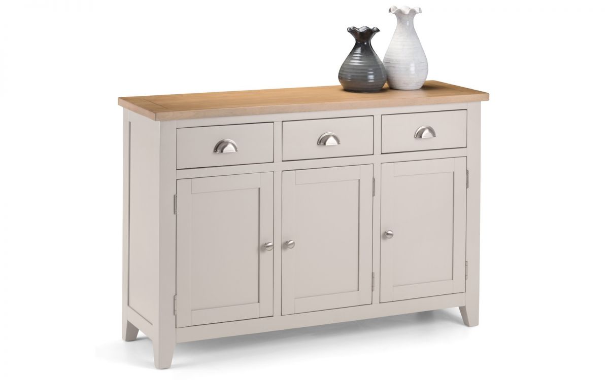 Richmond Sideboard - Elephant Grey - 40cm D x 128cm W x 86cm H