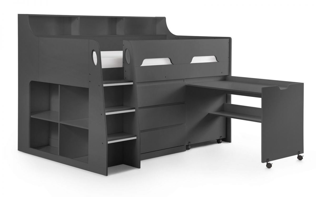 Jupiter Midsleeper - Available in White, Anthracite or Grey Oak - Mattress option