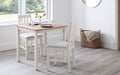 Coxmoor Square Dining Table (75cm D x 75cm W x 75cm H) - Available in Oak or Ivory & Oak - Chair Option