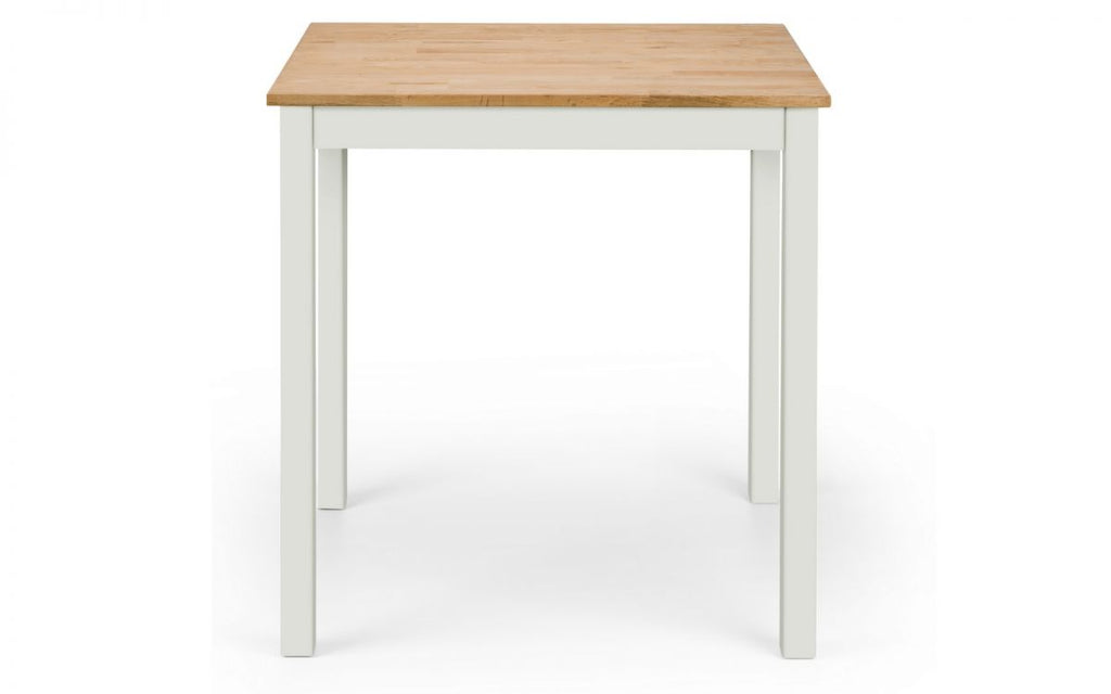 Coxmoor Square Dining Table (75cm D x 75cm W x 75cm H) - Available in Oak or Ivory & Oak - Chair Option