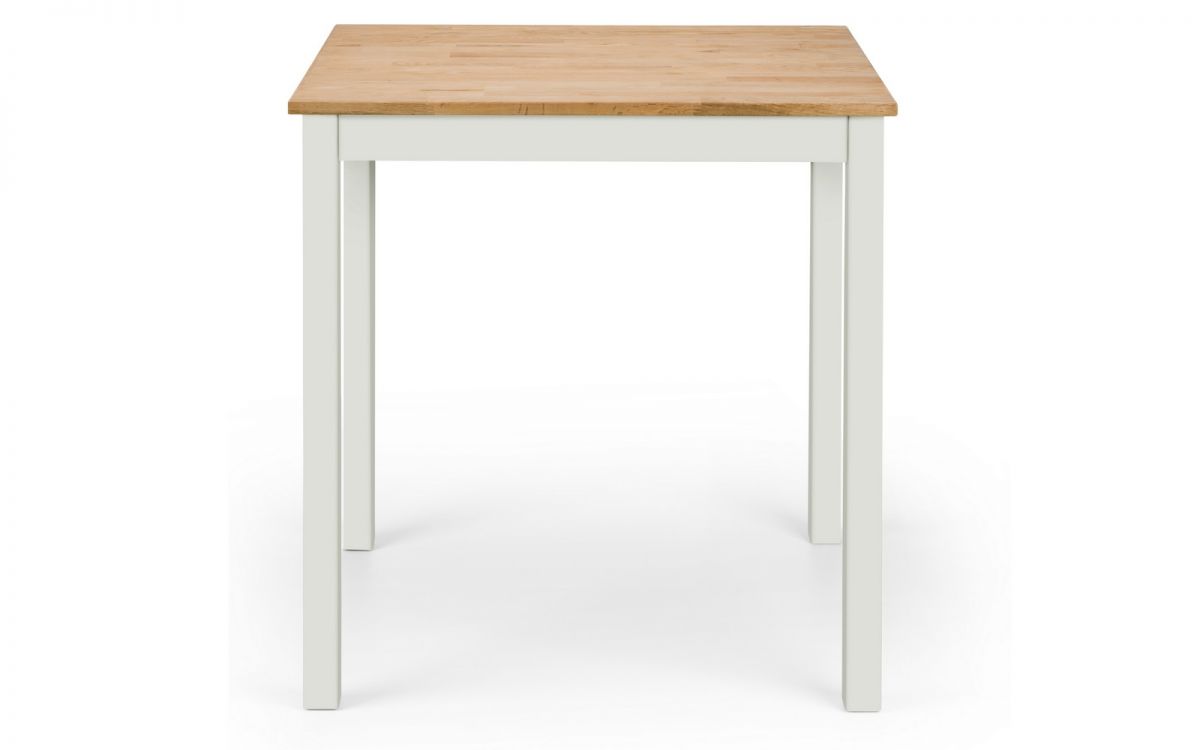 Coxmoor Square Dining Table (75cm D x 75cm W x 75cm H) - Available in Oak or Ivory & Oak - Chair Option