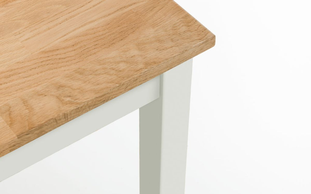 Coxmoor Square Dining Table (75cm D x 75cm W x 75cm H) - Available in Oak or Ivory & Oak - Chair Option