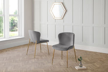 Load image into Gallery viewer, Smooth Velvet Harper Dining Chair - Available in Blue, Grey and Dusky Pink
