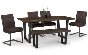 Brooklyn Dining Table - Dark Oak - 98cm D x 180cm W x 76cm H