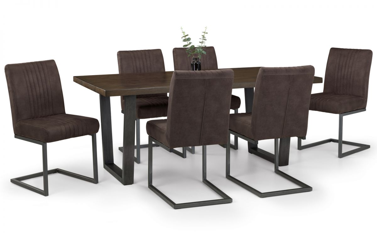 Brooklyn Dining Table - Dark Oak - 98cm D x 180cm W x 76cm H