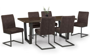 Brooklyn Dining Table - Dark Oak - 98cm D x 180cm W x 76cm H