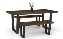 Load image into Gallery viewer, Brooklyn Dining Table - Dark Oak - 98cm D x 180cm W x 76cm H
