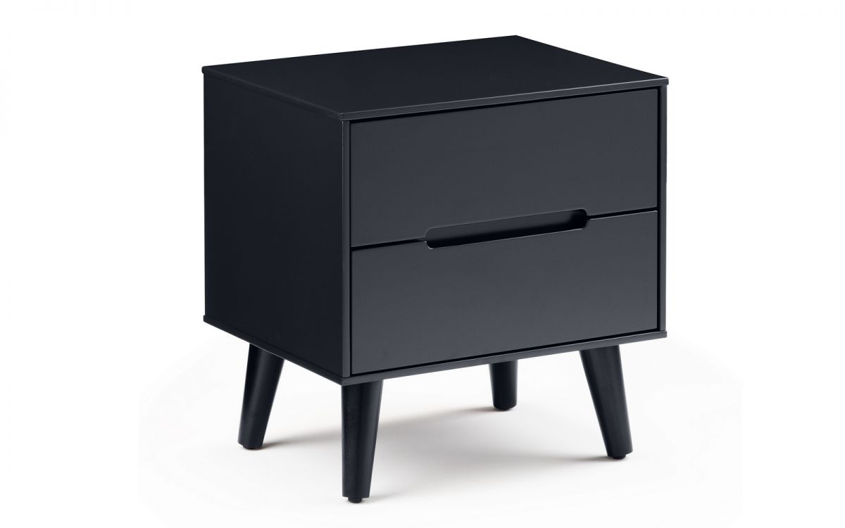 Alison Bedroom Range - White or Anthracite - Options: 2 Drawer Bedsides, 3 Drawer Chest, 5 Drawer Chest, 6 Drawer Chest & Wardrobe