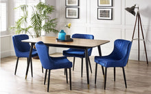 Load image into Gallery viewer, Findlay Rectangular Dining Table - Walnut &amp; Black - 90cm D x 160cm W x 75cm H - Chair Options
