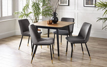 Load image into Gallery viewer, Findlay Square Dining Table - Walnut &amp; Black - 90cm D x 90cm W x 75cm H - Chair Options
