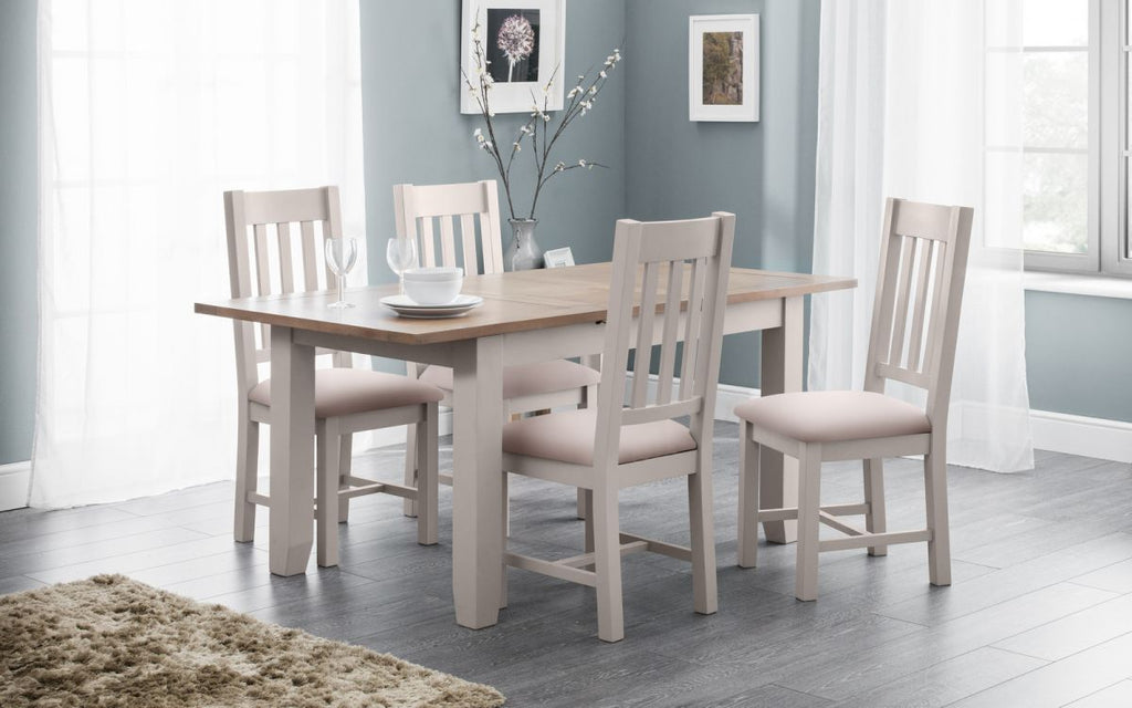Richmond Extending Dining Table - Elephant Grey - 140cm (x40) D x 90cm W x 78cm H