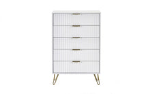 Load image into Gallery viewer, Murano Bedroom Range - In Matt White - Available in: Bedside, 3 Drawer Chest, 5 Drawer Tallboy Chest, 5 Drawer Chest, 6 Drawer Chest &amp; 2 Door-1 Drawer Wardrobe
