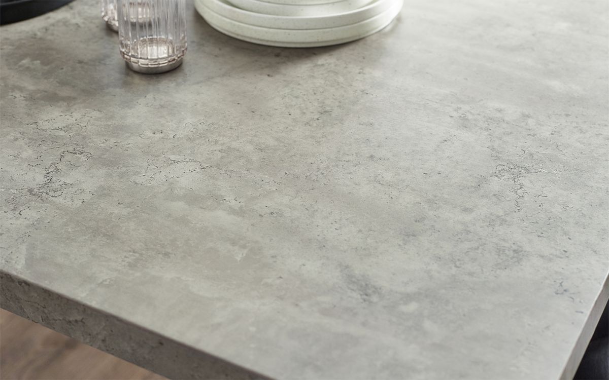 Stylish Miller Concrete Finish Dining Table - 160x90 - With Optional Chairs or Bench