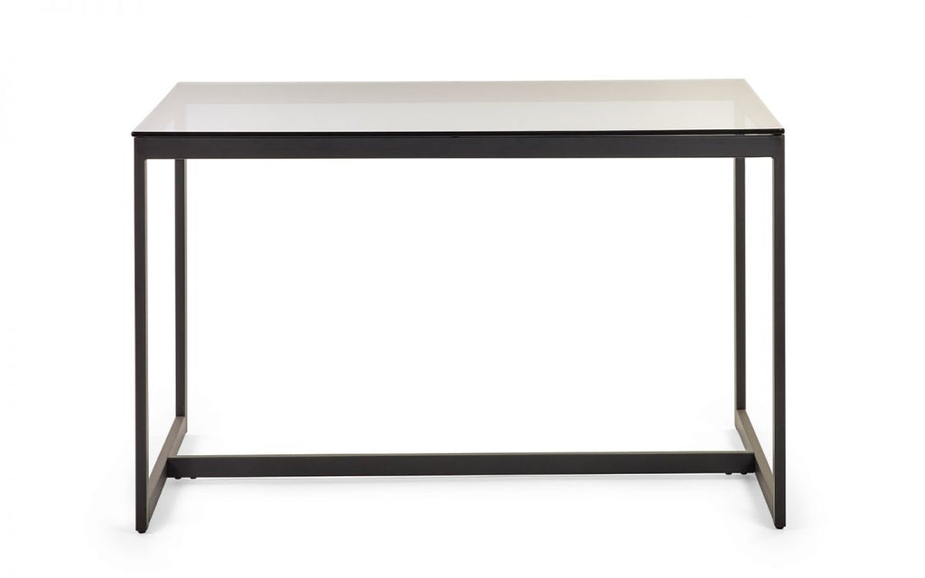 Chicago Dining Table - Smoked Glass - 80cm D x 120cm W x 75cm H