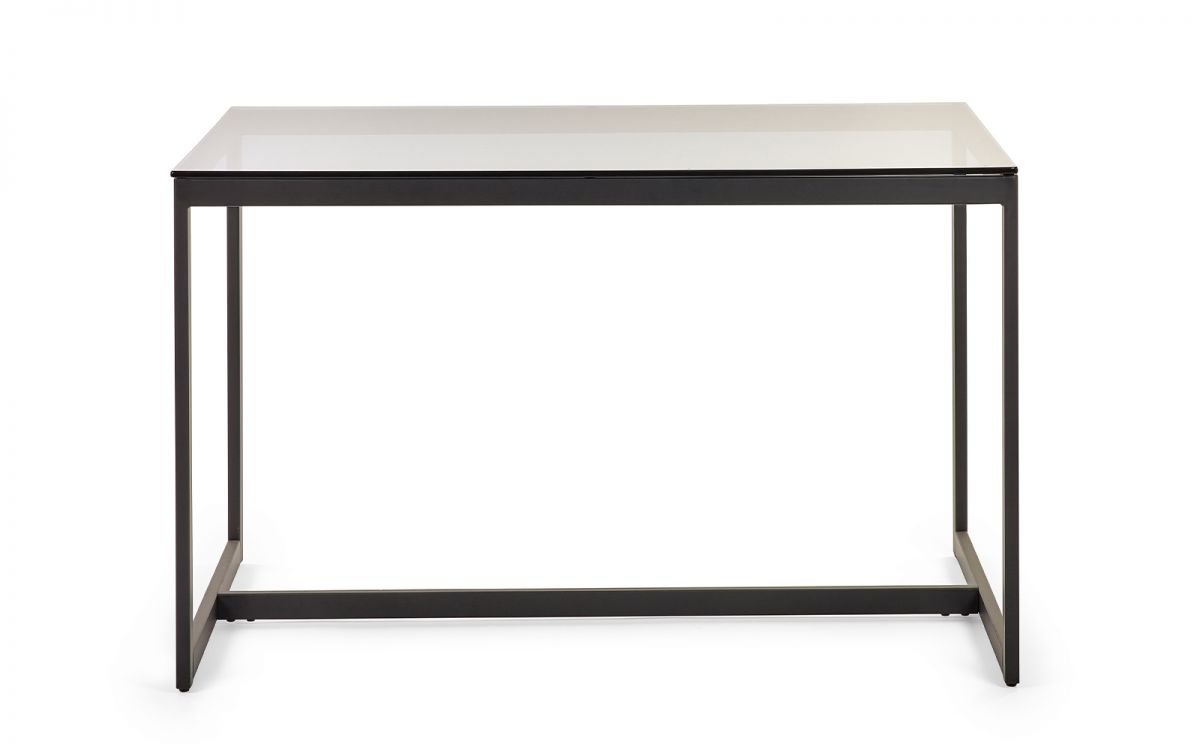 Chicago Dining Table - Smoked Glass - 80cm D x 120cm W x 75cm H