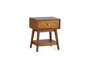 Lowry 1 Drawer Side/Bedside Table - Cherry Ash Finish